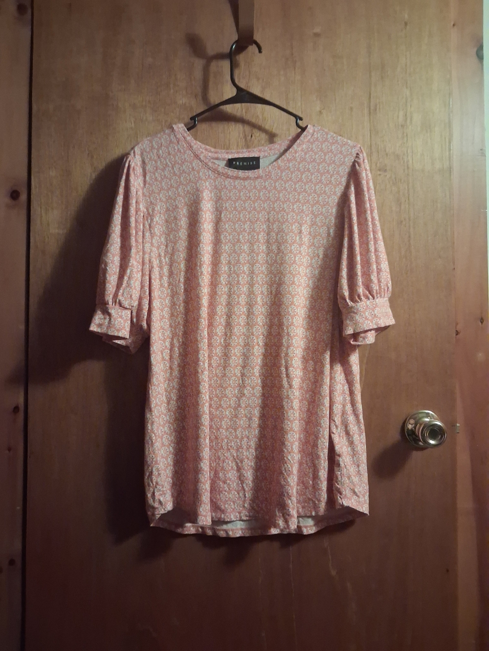 Premier Pink Short-Sleeve Printed Women's Top